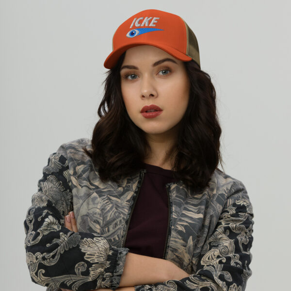 Icke Trucker Cap – Unisex (White Text) - Image 103