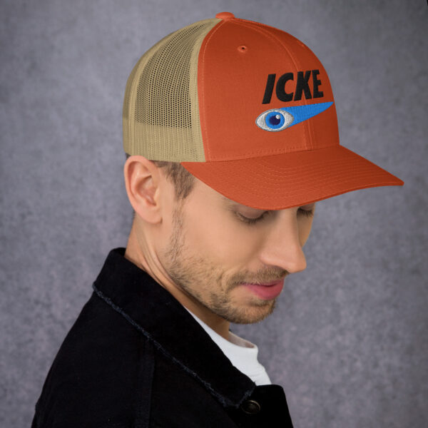 Icke Trucker Cap – Unisex (Black Text) - Image 43