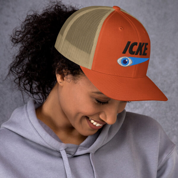 Icke Trucker Cap – Unisex (Black Text) - Image 45