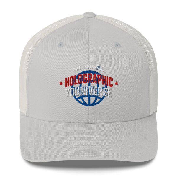 Holographic YOUniverse Trucker Cap – Unisex (White Text) - Image 121
