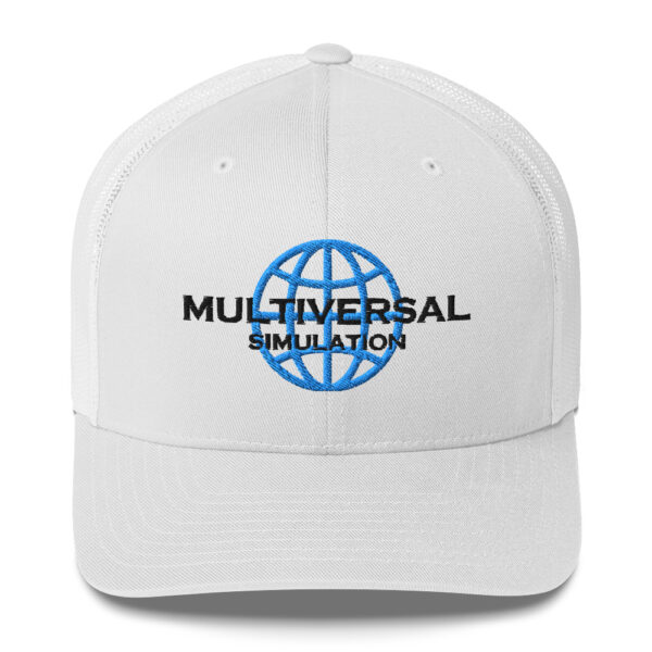 Multiversal Simulation Trucker Cap – Unisex (Black Text)
