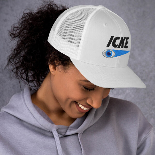 Icke Trucker Cap – Unisex (Black Text) - Image 117