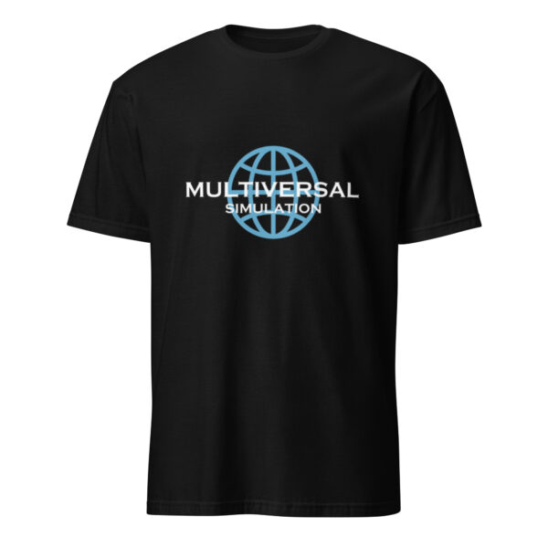 Multiversal Simulation T-Shirt – Unisex 100% Cotton Holographic Universe Tee (White Text) - Image 13