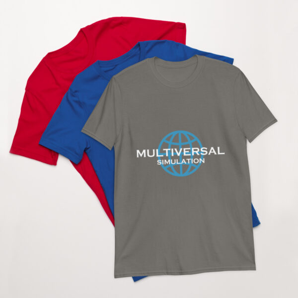 Multiversal Simulation T-Shirt – Unisex 100% Cotton Holographic Universe Tee (White Text) - Image 12