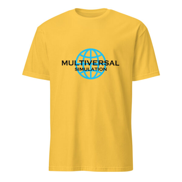 Multiversal Simulation T-Shirt – Unisex 100% Cotton Holographic Universe Tee (Black Text) - Image 25