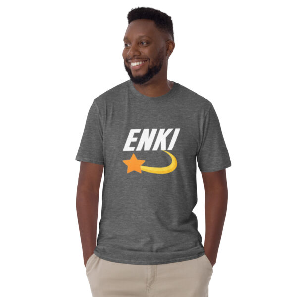 Enki T-Shirt - Short-Sleeve Unisex Tee (White Text) - Image 5