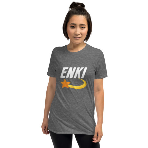 Enki T-Shirt - Short-Sleeve Unisex Tee (White Text) - Image 7