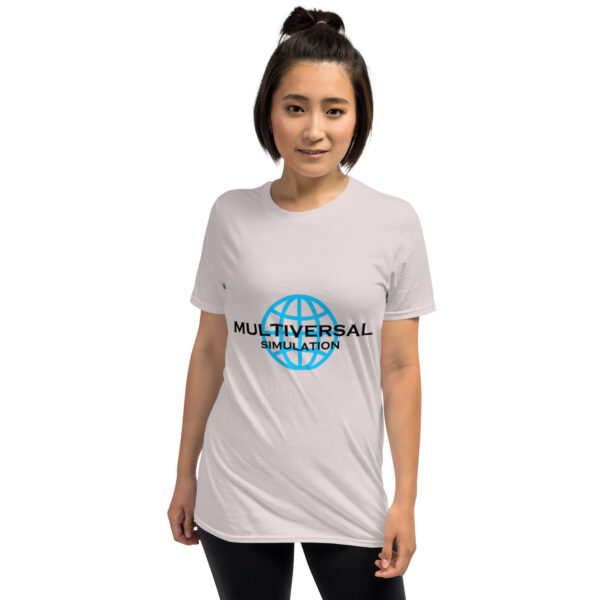 Multiversal Simulation T-Shirt – Unisex 100% Cotton Holographic Universe Tee (Black Text) - Image 7