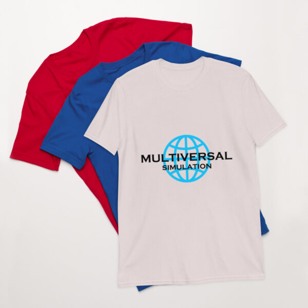Multiversal Simulation T-Shirt – Unisex 100% Cotton Holographic Universe Tee (Black Text) - Image 12