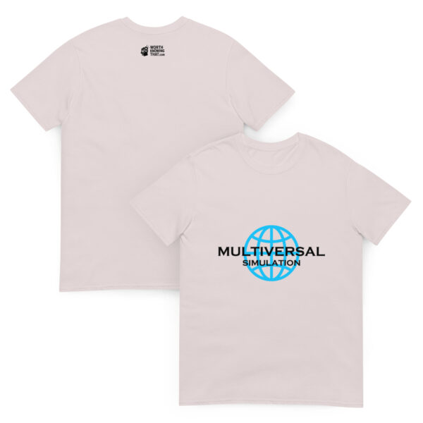 Multiversal Simulation T-Shirt – Unisex 100% Cotton Holographic Universe Tee (Black Text) - Image 11
