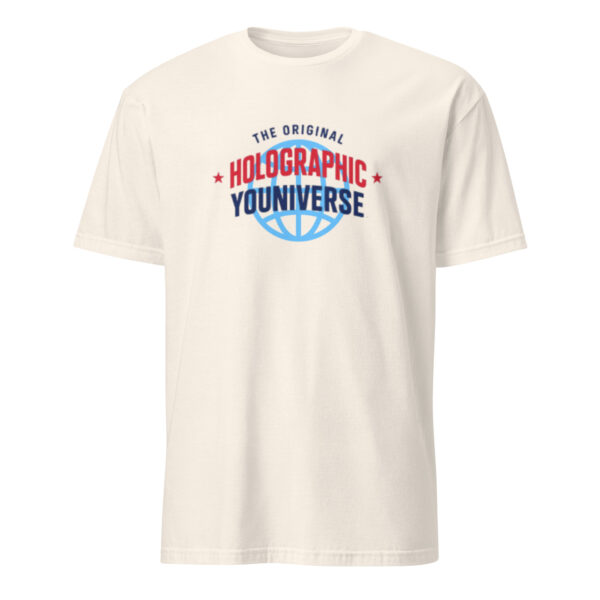 Holographic YOUniverse T-Shirt – Short-Sleeve Unisex Tee (Navy Text) - Image 25