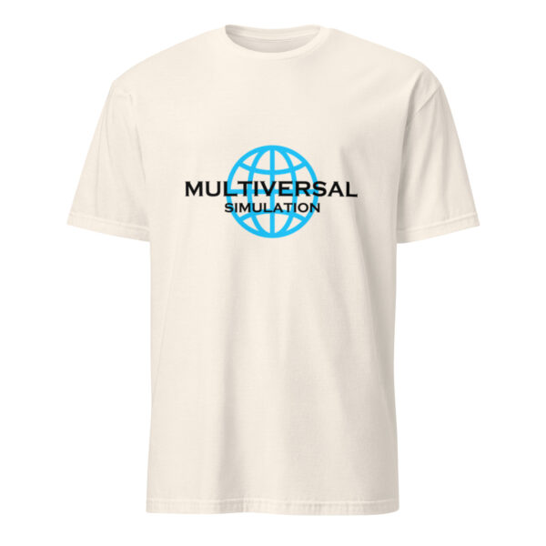 Multiversal Simulation T-Shirt – Unisex 100% Cotton Holographic Universe Tee (Black Text) - Image 29