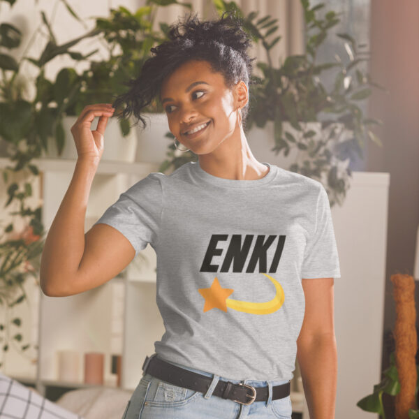 Enki T-Shirt - Short-Sleeve Unisex Tee (Black Text) - Image 10