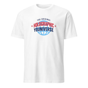 Holographic YOUniverse T-Shirt – Short-Sleeve Unisex Tee (Navy Text)