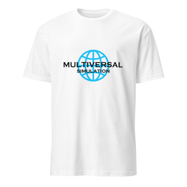 Multiversal Simulation T-Shirt – Unisex 100% Cotton Holographic Universe Tee (Black Text) - Image 31