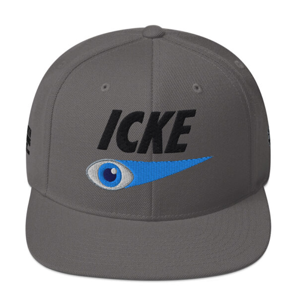 Icke Snapback Cap – Unisex (Black Text) - Image 21