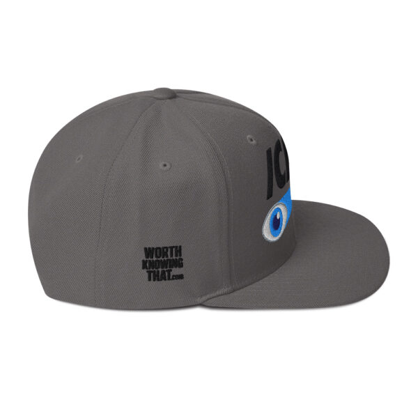 Icke Snapback Cap – Unisex (Black Text) - Image 23