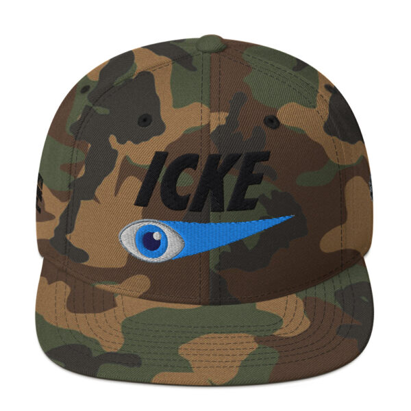 Icke Snapback Cap – Unisex (Black Text) - Image 17