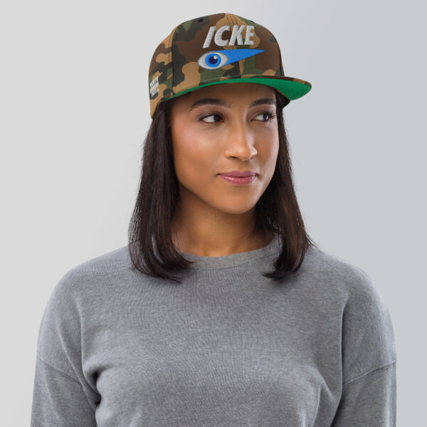 Icke Snapback Cap – Unisex (White Text) - Image 8