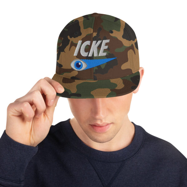 Icke Snapback Cap – Unisex (White Text) - Image 6
