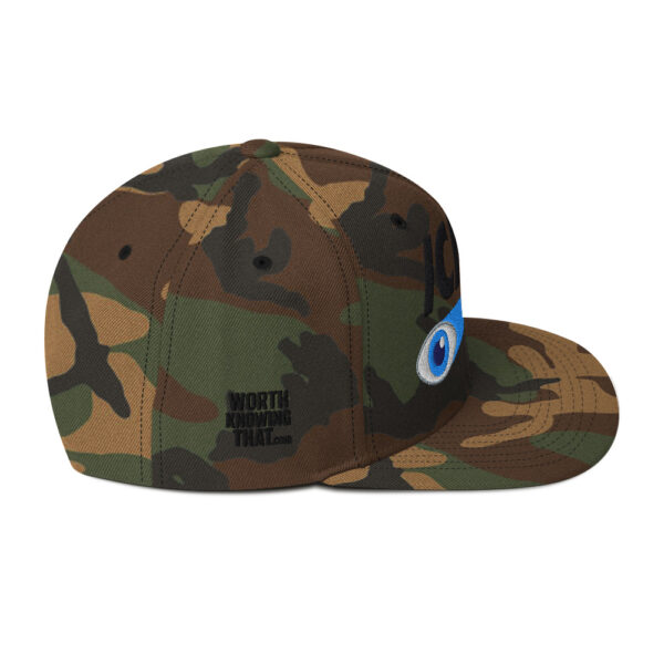 Icke Snapback Cap – Unisex (Black Text) - Image 19