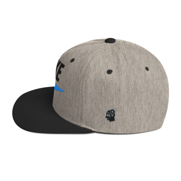 Icke Snapback Cap – Unisex (Black Text) - Image 4