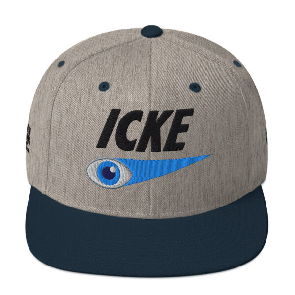 Icke Snapback Cap – Unisex (Black Text) - Image 25