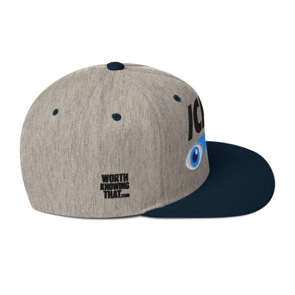 Icke Snapback Cap – Unisex (Black Text) - Image 27