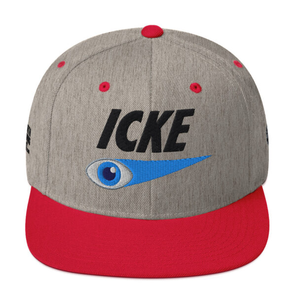 Icke Snapback Cap – Unisex (Black Text) - Image 29