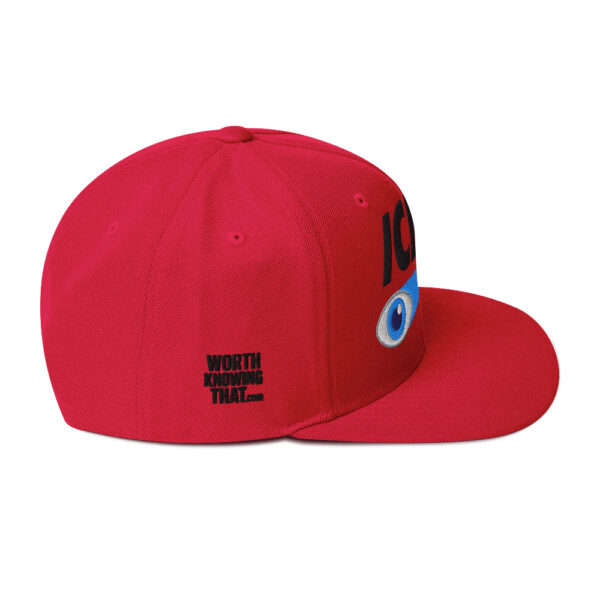 Icke Snapback Cap – Unisex (Black Text) - Image 15