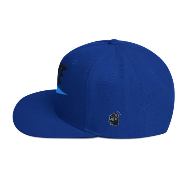 Icke Snapback Cap – Unisex (Black Text) - Image 12
