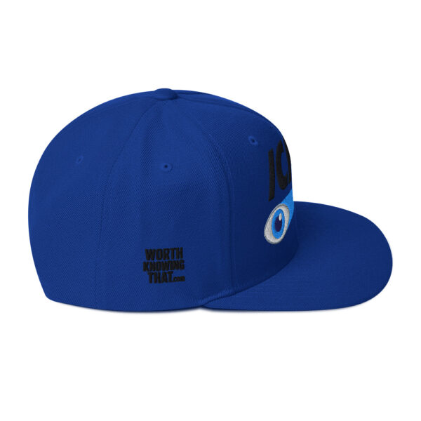 Icke Snapback Cap – Unisex (Black Text) - Image 11