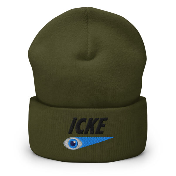 Icke Hat – Cuffed Beanie Unisex (Black Text) - Image 14