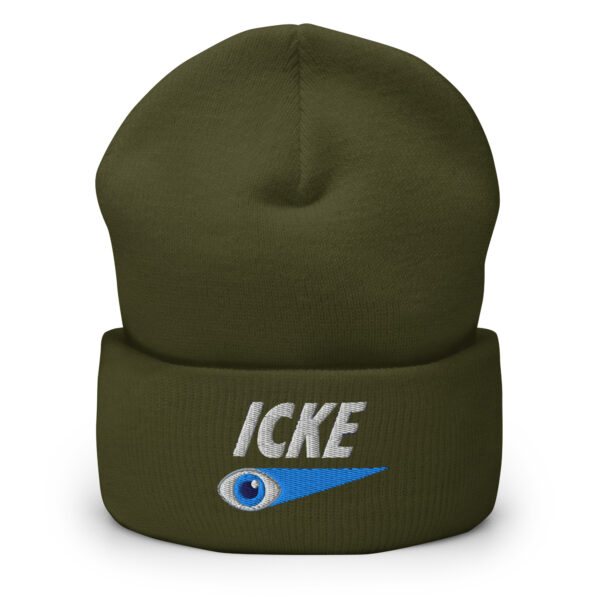 Icke Hat – Cuffed Beanie Unisex (White Text) - Image 14