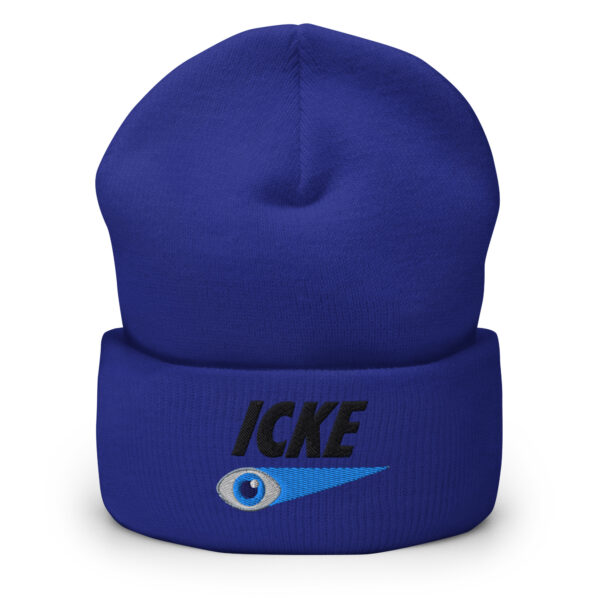Icke Hat – Cuffed Beanie Unisex (Black Text) - Image 13