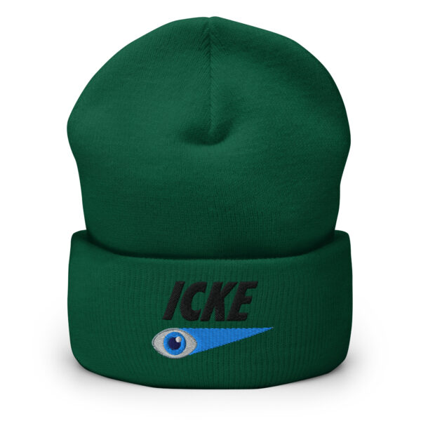 Icke Hat – Cuffed Beanie Unisex (Black Text) - Image 15