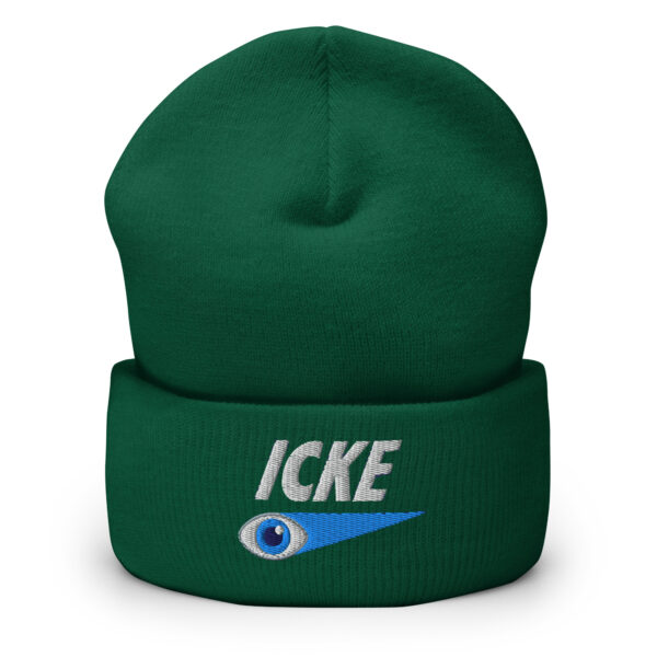 Icke Hat – Cuffed Beanie Unisex (White Text) - Image 15