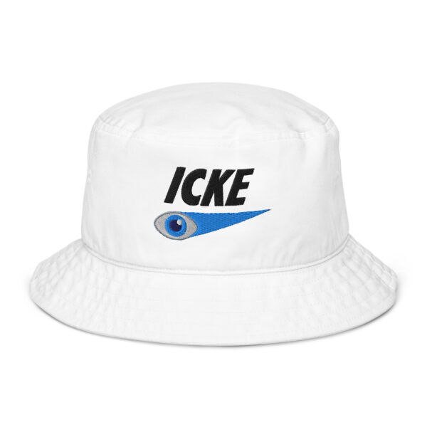 Icke Organic Bucket Hat – Unisex (Black Text) - Image 9