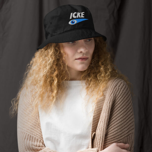 David Icke Bucket Hat – Unisex Organic Pure Cotton Summer Hat (White Text) - Image 8