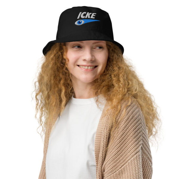 David Icke Bucket Hat – Unisex Organic Pure Cotton Summer Hat (White Text) - Image 6