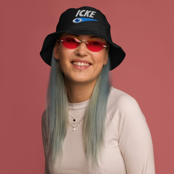 David Icke Bucket Hat – Unisex Organic Pure Cotton Summer Hat (White Text) - Image 7