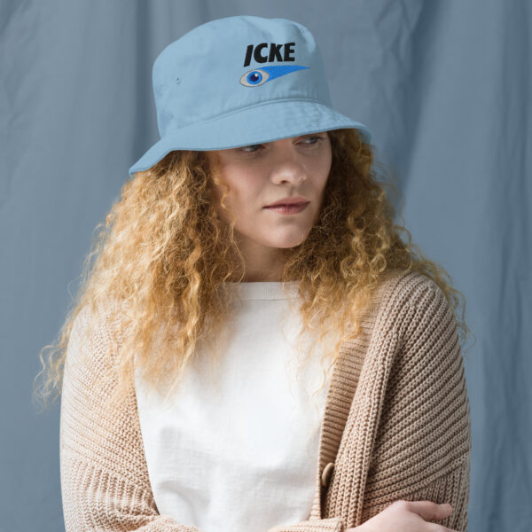 Icke Organic Bucket Hat – Unisex (Black Text) - Image 8