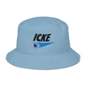 Icke Organic Bucket Hat – Unisex (Black Text)