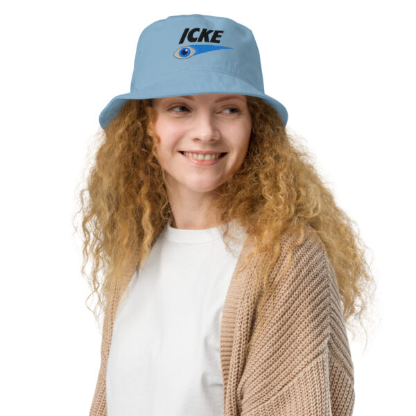 Icke Organic Bucket Hat – Unisex (Black Text) - Image 6