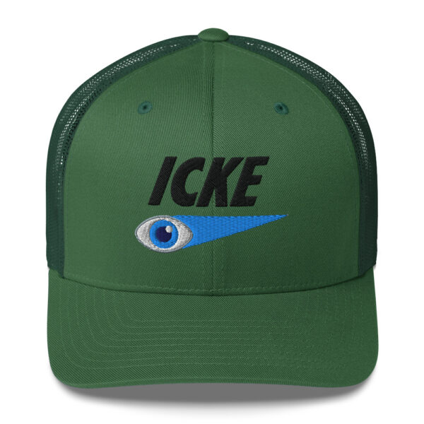 Icke Trucker Cap – Unisex (Black Text) - Image 25