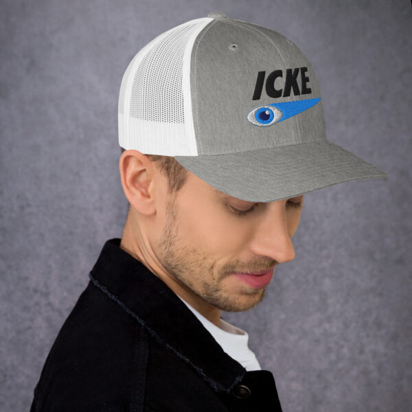 Icke Trucker Cap – Unisex (Black Text) - Image 3