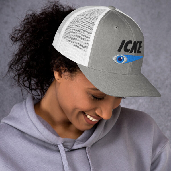 Icke Trucker Cap – Unisex (Black Text) - Image 5