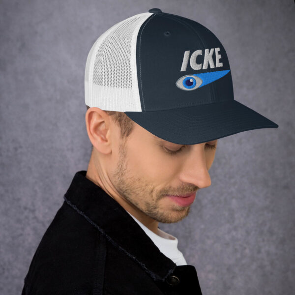 Icke Trucker Cap – Unisex (White Text) - Image 3