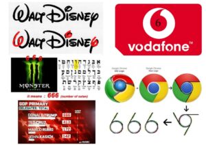 666 symbolism on company logos
