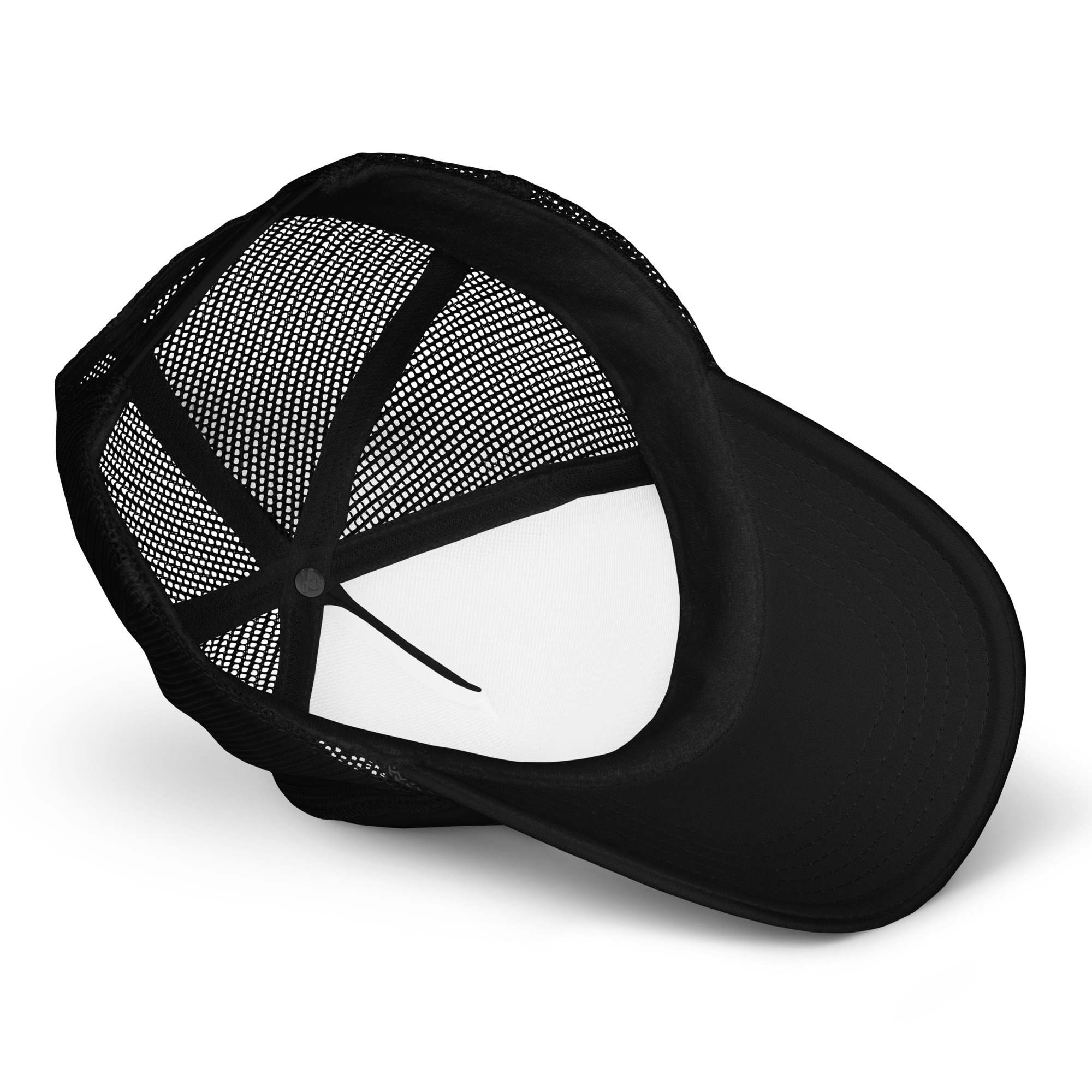 Meditation Foam Trucker Cap – Unisex Meditate Medication Hat | Spiritual Clothes (White Text) - Image 8